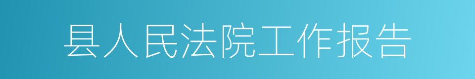 县人民法院工作报告的同义词