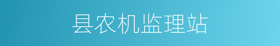 县农机监理站的同义词
