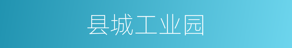 县城工业园的同义词