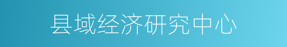 县域经济研究中心的同义词