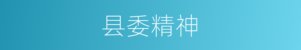 县委精神的同义词