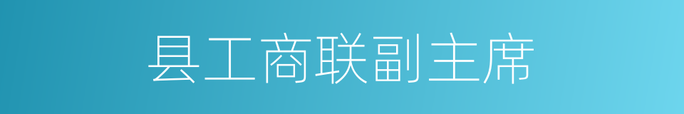 县工商联副主席的同义词