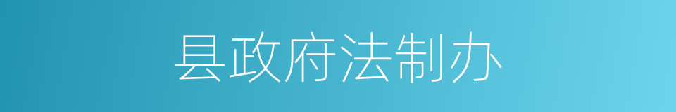 县政府法制办的同义词
