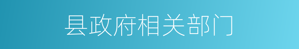 县政府相关部门的同义词