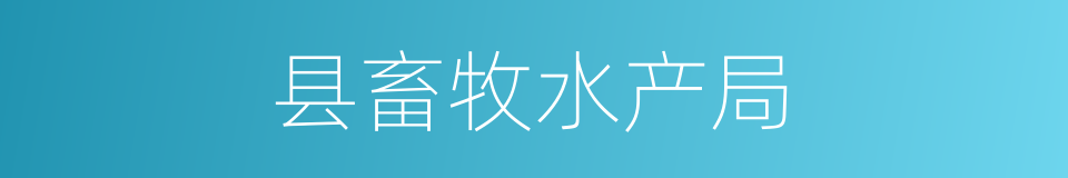 县畜牧水产局的同义词