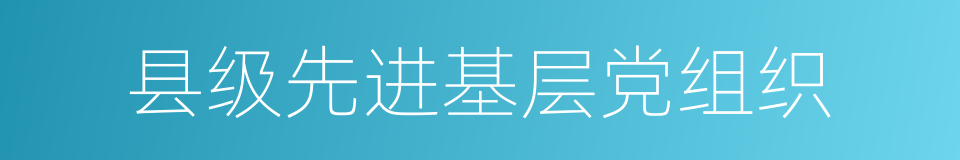 县级先进基层党组织的同义词