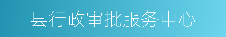 县行政审批服务中心的同义词