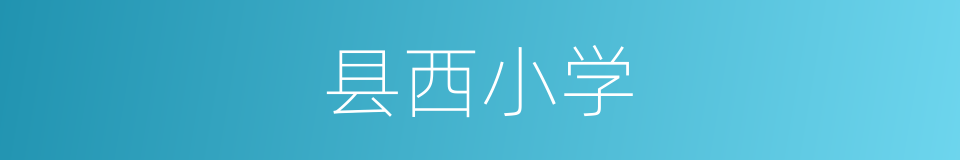 县西小学的同义词