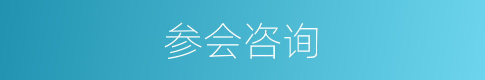参会咨询的同义词