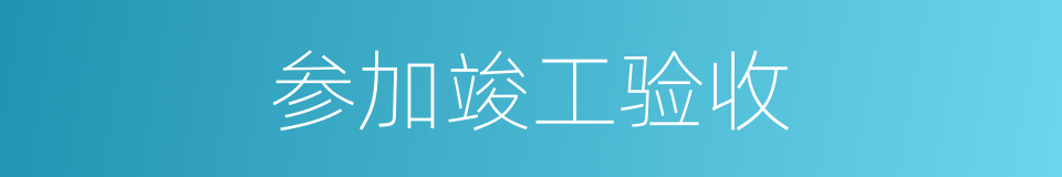 参加竣工验收的同义词