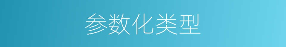 参数化类型的同义词