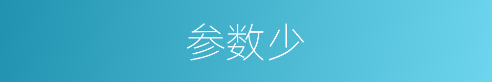 参数少的同义词