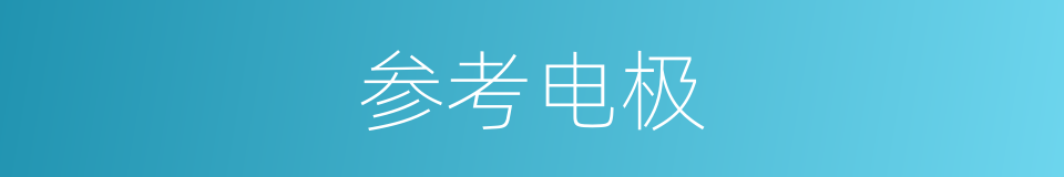 参考电极的同义词