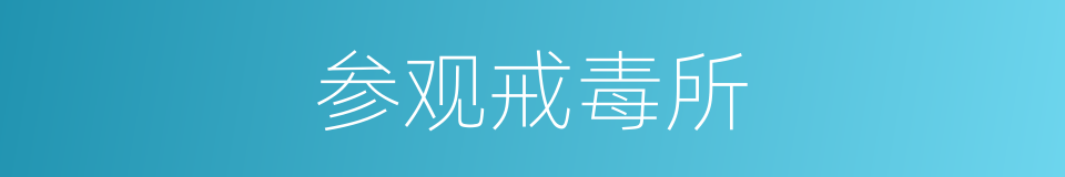 参观戒毒所的同义词