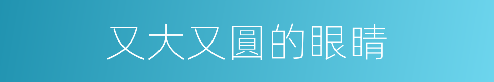 又大又圓的眼睛的同義詞
