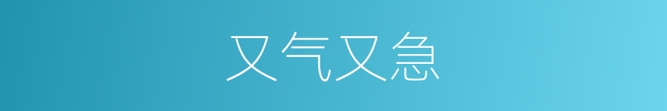 又气又急的同义词