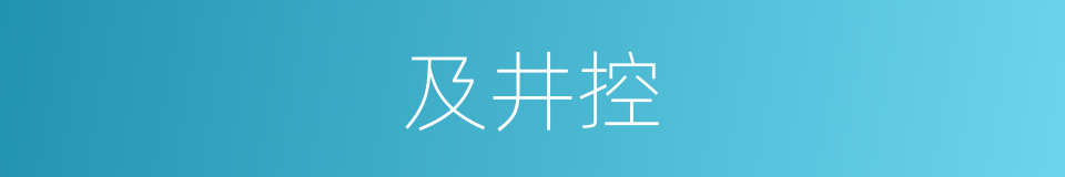 及井控的同义词