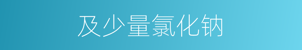 及少量氯化钠的同义词