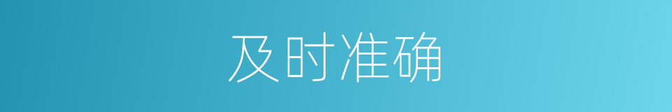 及时准确的同义词