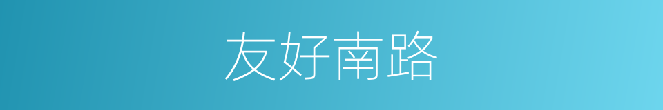 友好南路的同义词