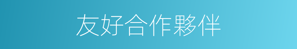 友好合作夥伴的同義詞