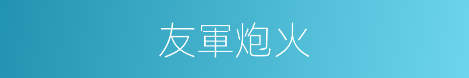 友軍炮火的同義詞