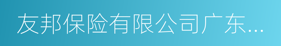 友邦保险有限公司广东分公司的同义词