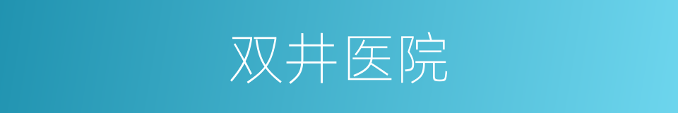 双井医院的同义词