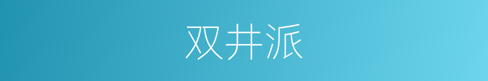 双井派的意思