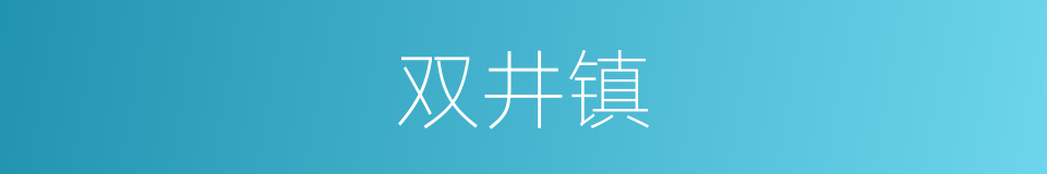 双井镇的同义词