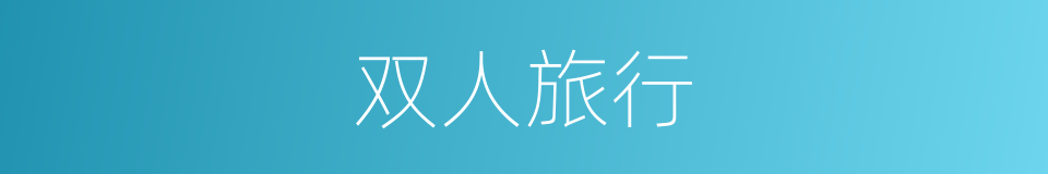 双人旅行的同义词