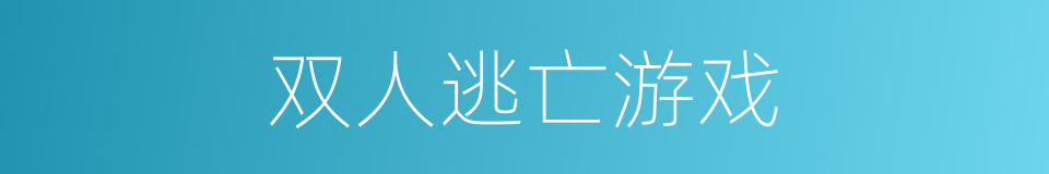 双人逃亡游戏的同义词