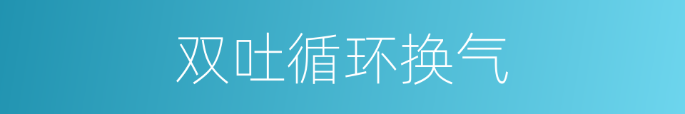 双吐循环换气的同义词