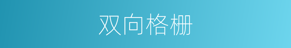 双向格栅的同义词