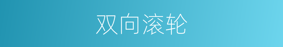 双向滚轮的同义词