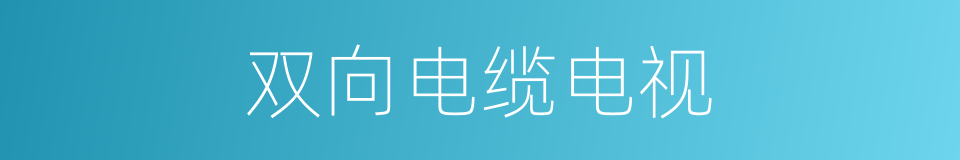 双向电缆电视的同义词
