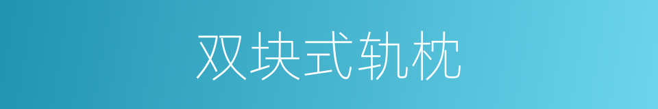 双块式轨枕的同义词
