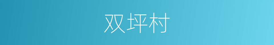 双坪村的同义词