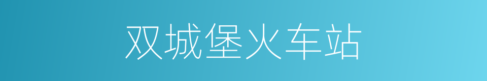 双城堡火车站的同义词