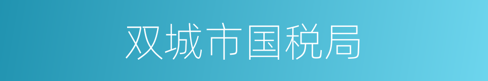 双城市国税局的同义词