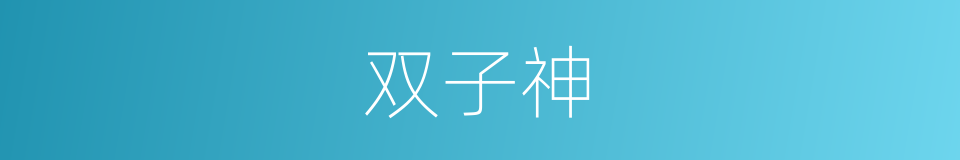 双子神的同义词
