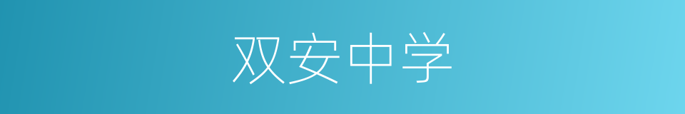 双安中学的同义词