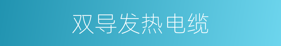 双导发热电缆的同义词