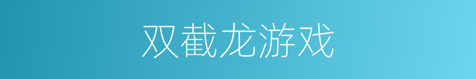 双截龙游戏的同义词