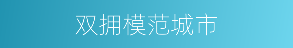双拥模范城市的同义词