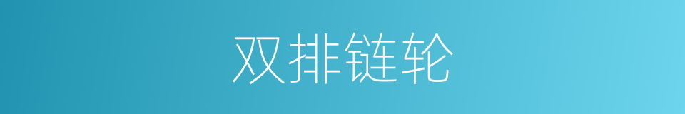 双排链轮的同义词