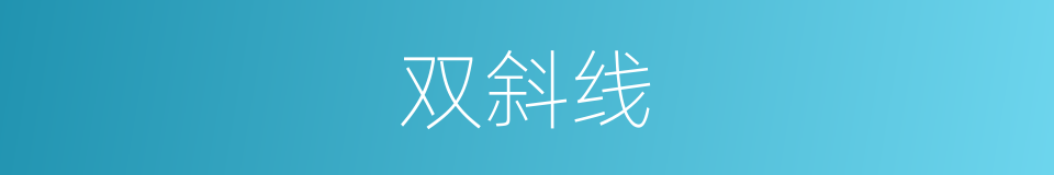 双斜线的同义词