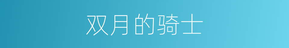 双月的骑士的同义词