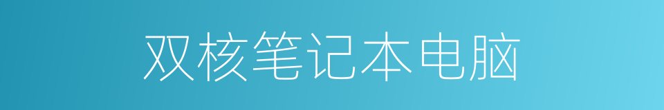 双核笔记本电脑的同义词