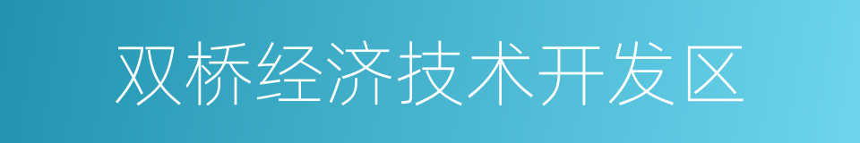 双桥经济技术开发区的同义词